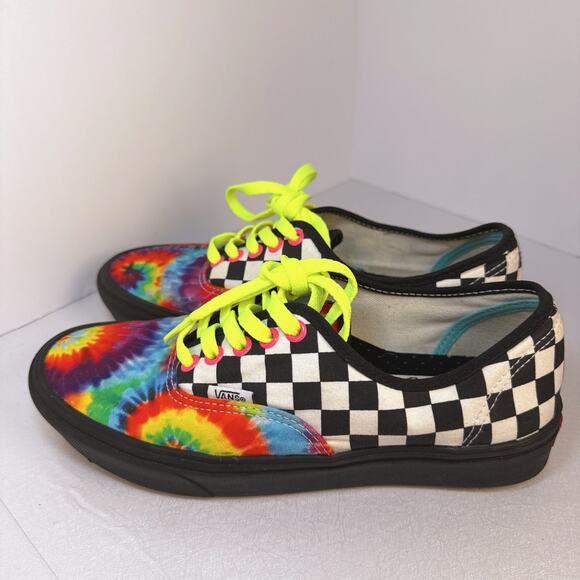 Vans Authentic ComfyCush | Checkered/Tie-Dye | 8.5 - Picture 3 of 8
